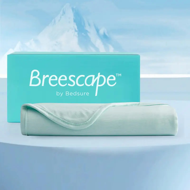 【Back to School】Bedsure Reversible Cooling Blanket - Reversible Design, Extra Cooling Fabric, Rayon from Bamboo, Dual-Sided, Throw/Twin/Queen/King, Ultra-Soft, Lightweight, Balanced Coolness, All-Season Use, Easy Care, Machine Washable