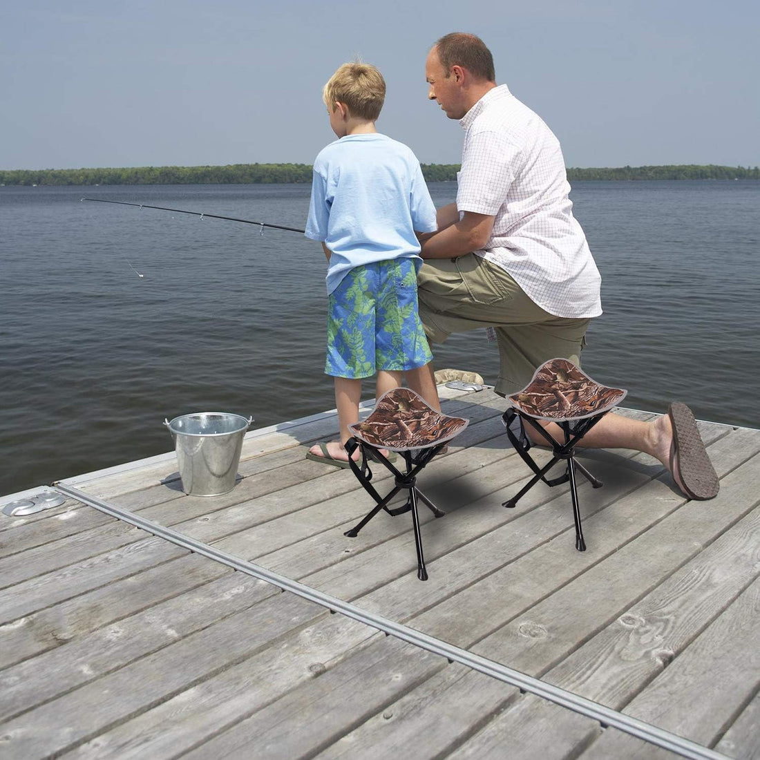 Portable Lightweight Camping Stool Folding 2-Pack for Outdoor Activities