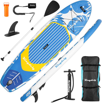 Inflatable Stand Up Paddle Board Set with Accessories - 10ft, Blue