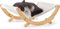 Elevated Cat Hammock Swing Chair for Indoor Cats - White