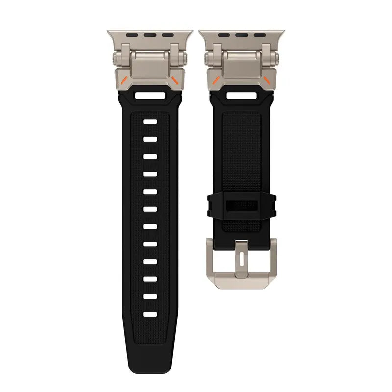 3Soil TPU Watchband Compatible with Apple Watch Ultra 2 Band 49Mm for Apple Watch Band Series 9/8/SE2/7/6/SE/5/4/3/2/1 45Mm/44Mm/42Mm Durable Metal Connector Band, Rugged TPU Sport Replacement Band for Women/Men Birthday Gifts Accessories