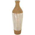 Brown Seagrass Handmade Tall Woven Floor Vase 11