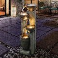 4-Tier Outdoor Garden Water Fountain for Backyard and Home Decor