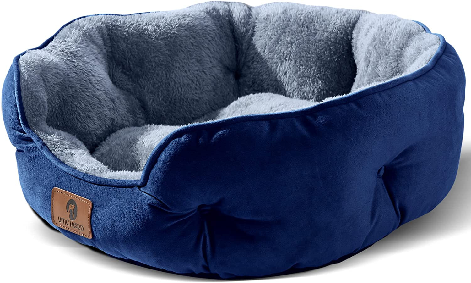 Pet Bed for Small Dogs and Cats - Extra Soft, Machine Washable, Anti-Slip Bottom - Brown, 20 Inches