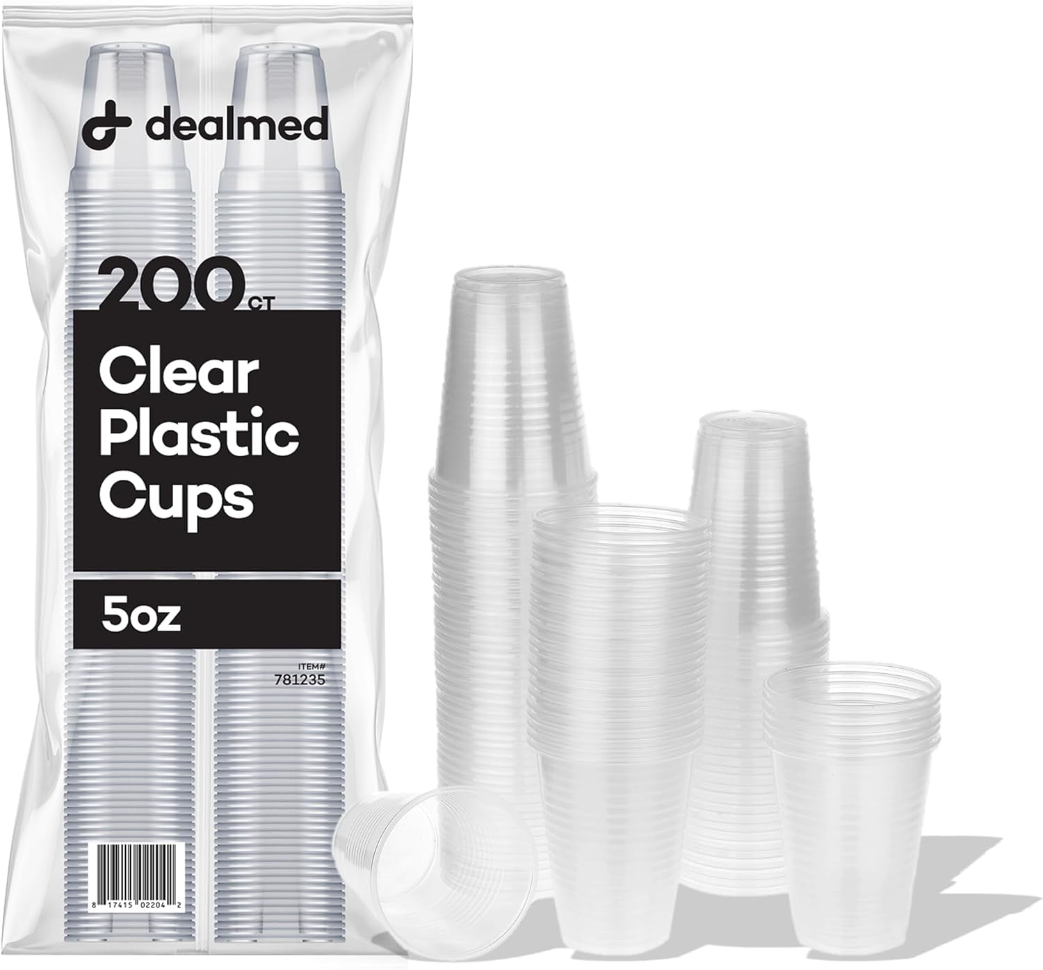 Professional Product Title: "Dealmed 3 oz. Disposable Plastic Cups - 100% Recyclable Cups for Medical Facilities, Schools, and Home Use (Pack of 100)"